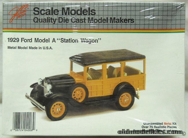 Scale Models 1/20 Ford 1929 Model A Station Wagon - (ex-Hubley), 4006 plastic model kit